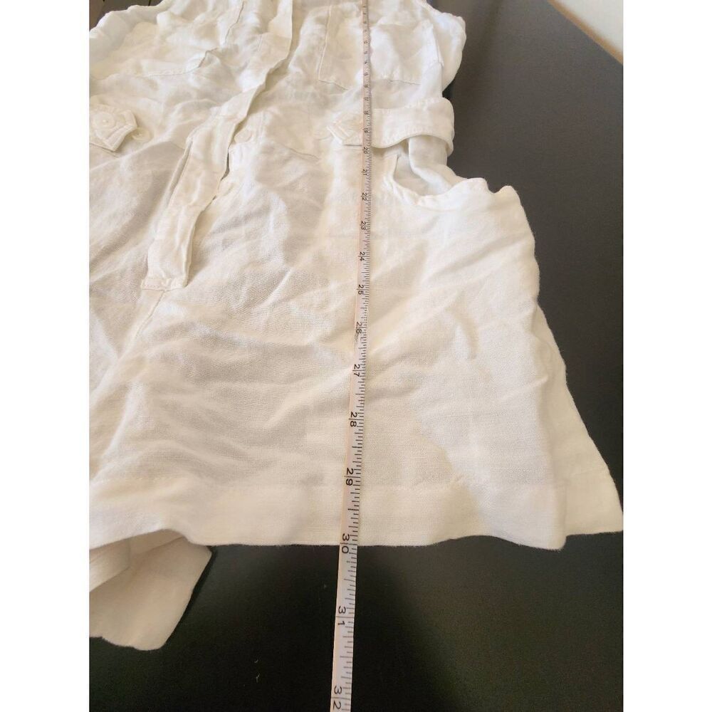 Young Fabulous and Broke YFB  white linen blend romper size small - Picture 8 of 9